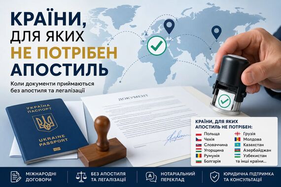 Страны, для которых не нужен апостиль