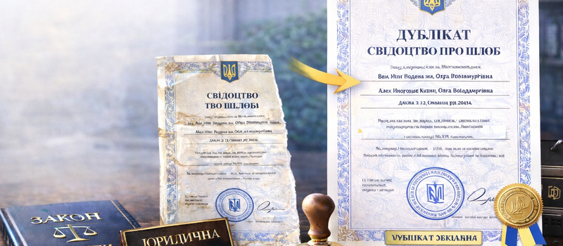 Дублікат свідоцтва про шлюб