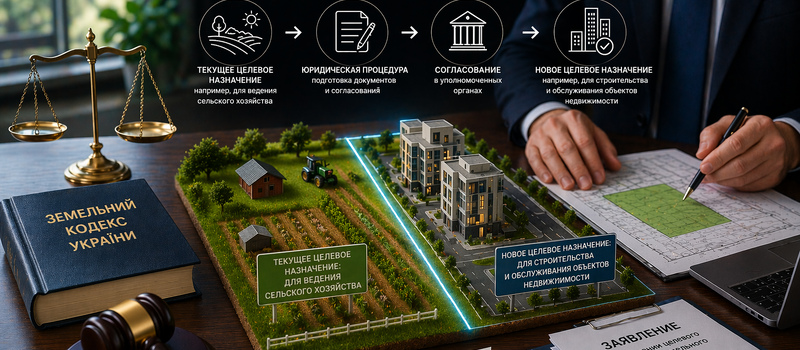 Изменение целевого назначения земельного участка