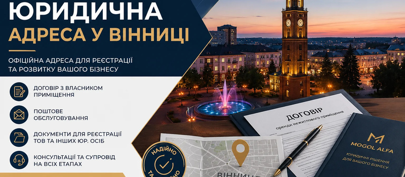 Юридический адрес в Виннице