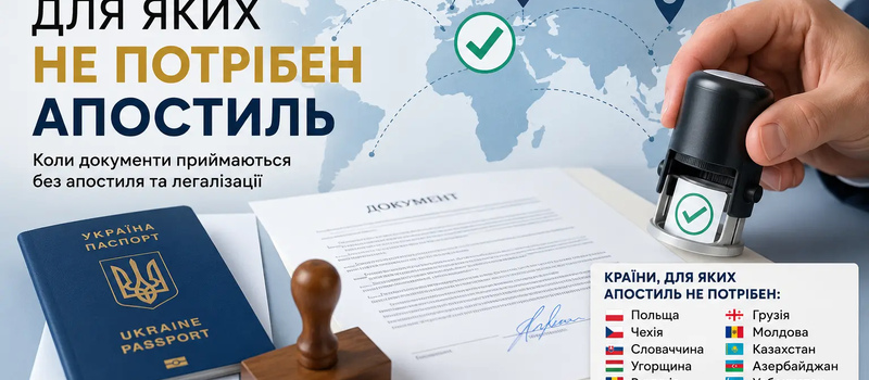 Країни, для яких не потрібен апостиль