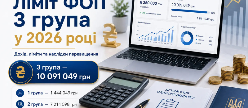 Лимит ФОП 3 группа в 2026 году: сколько можно заработать без потери единого налога