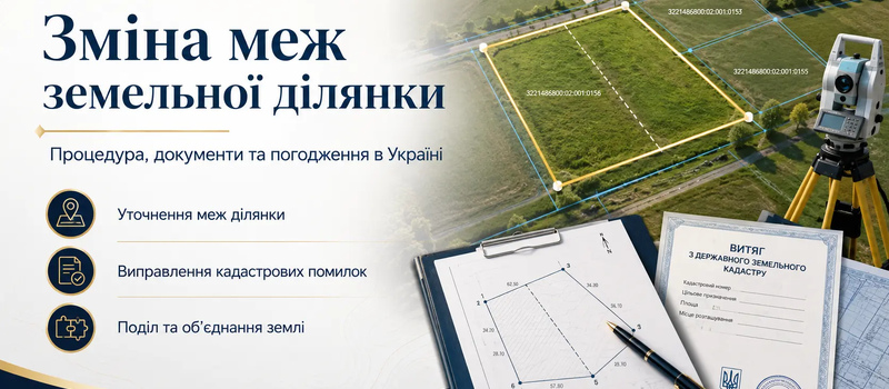 Изменение границ земельного участка в Украине