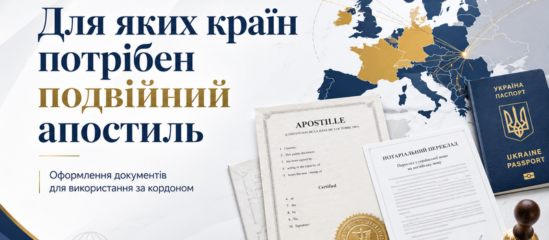 Для яких країн потрібен подвійний апостиль