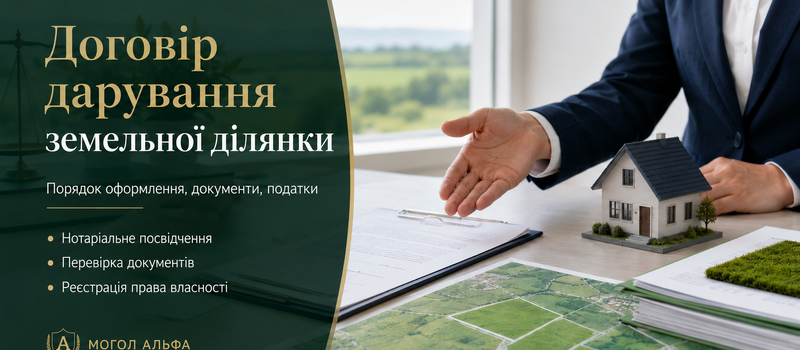 Договір дарування земельної ділянки