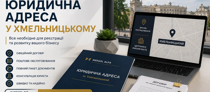 Юридический адрес в Хмельницком