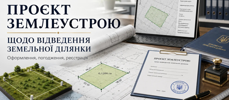 Проект землеустрою щодо відведення земельної ділянки