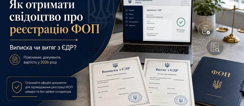 Как получить свидетельство о регистрации ФОП в Украине в 2026 году