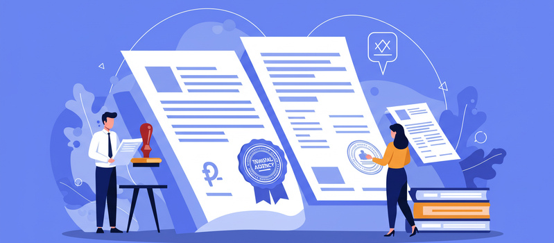 Удостоверение перевода печатью бюро переводов