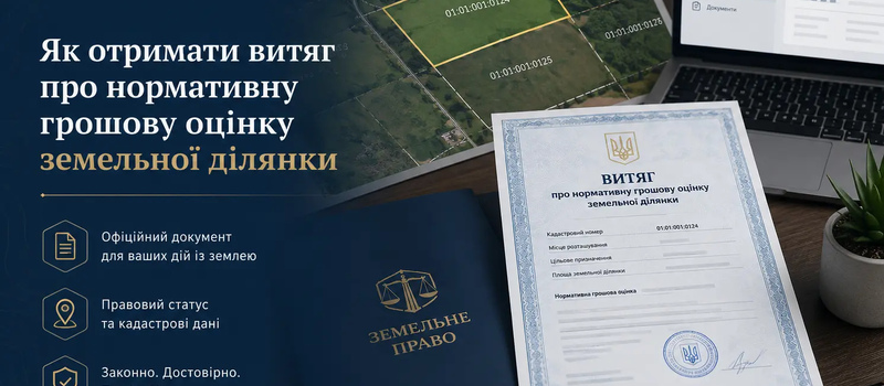 Як отримати витяг про нормативно грошову оцінку земельної ділянки