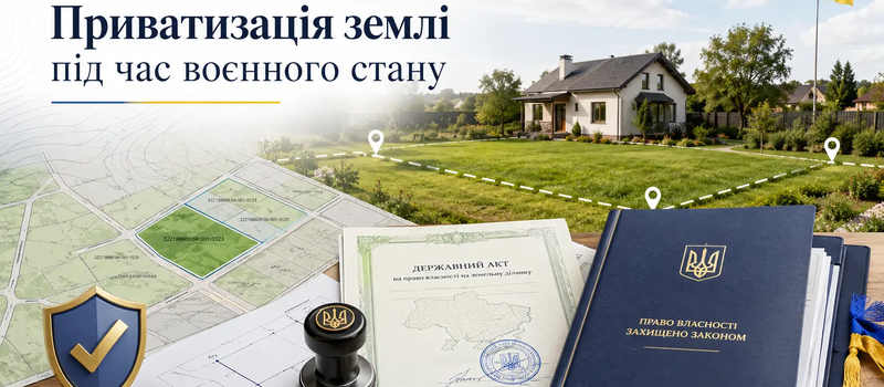 Приватизація земельної ділянки під час воєнного стану: як оформити землю та не втратити право користування у 2026 році