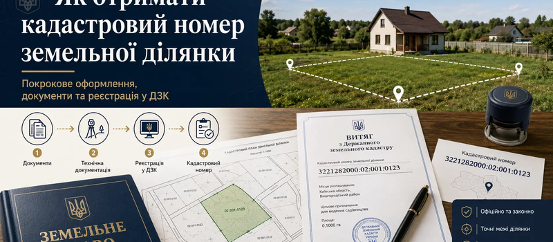 Як отримати кадастровий номер земельної ділянки