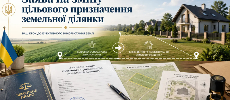 Заява на зміну цільового призначення земельної ділянки: як правильно подати та оформити документи