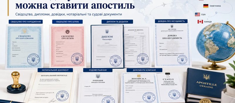 На які документи можна ставити апостиль